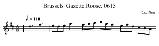 Brussels' Gazette.Roose. 0615 - staff notation
