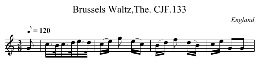 Brussels Waltz,The. CJF.133 - staff notation