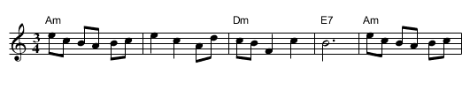 Bruxa, A  - staff notation