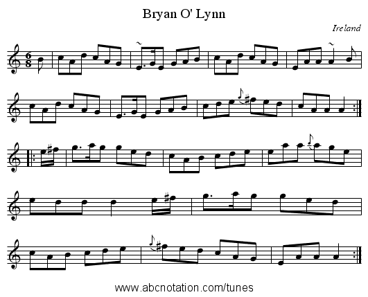 Bryan O' Lynn - staff notation