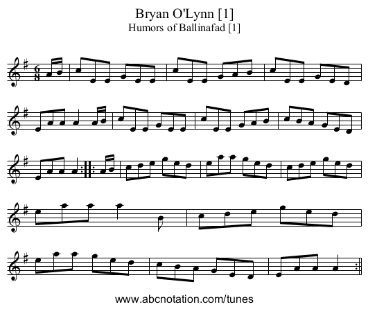 Bryan O'Lynn [1] - staff notation