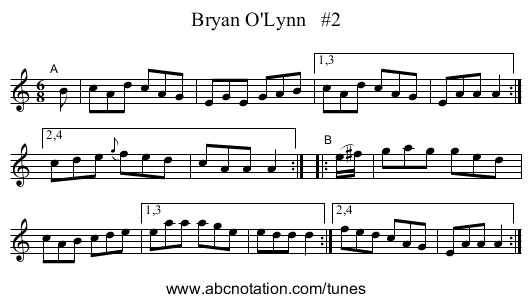 Bryan O'Lynn   #2 - staff notation