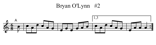 Bryan O'Lynn   #2 - staff notation