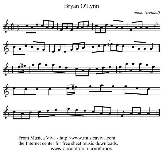 Bryan O'Lynn - staff notation
