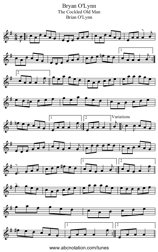 Bryan O'Lynn - staff notation