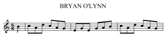 BRYAN O'LYNN - staff notation