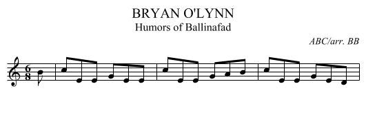 BRYAN O'LYNN - staff notation