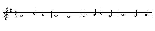 Brynhyfryd - staff notation