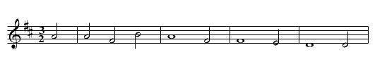 Bryn-y-Coed - staff notation
