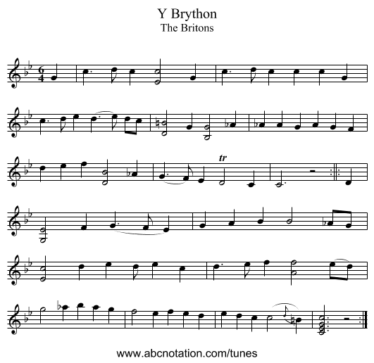 Brython, Y - staff notation