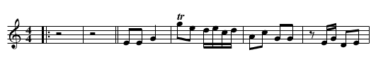 B&ugrave; b&ugrave; gāo - staff notation