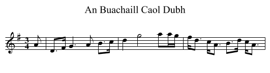 Buachaill Caol Dubh, An  - staff notation