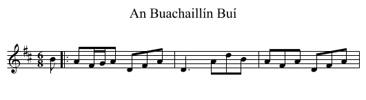 Buachaillín Buí, An  - staff notation