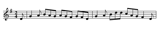 Búachallán Buídhe - staff notation