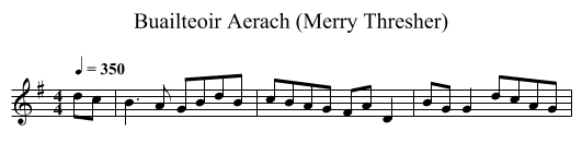 Buailteoir Aerach (Merry Thresher) - staff notation