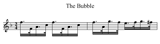 Bubble, The - staff notation