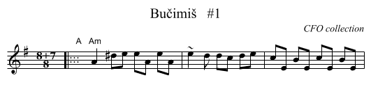 Bučimi&scaron;   #1 - staff notation