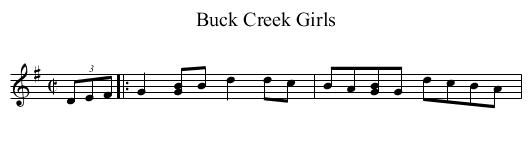 Buck Creek Girls - staff notation