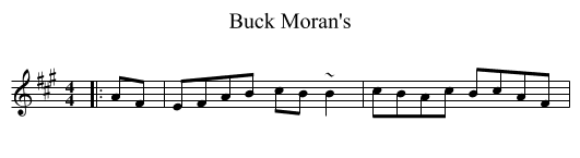 Buck Moran's - staff notation