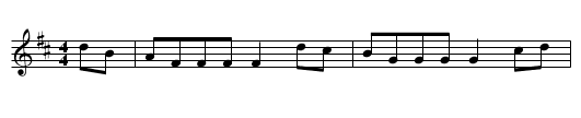 Buck Mountain - staff notation