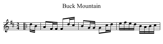 Buck Mountain - staff notation
