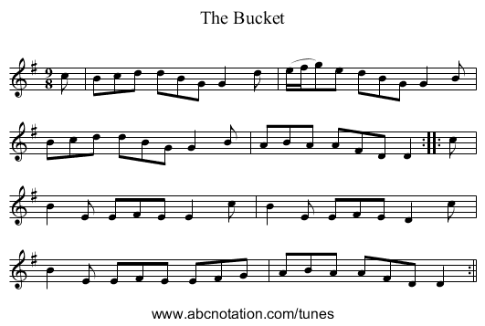 Bucket, The - staff notation