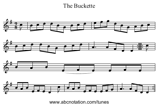 Buckette, The - staff notation