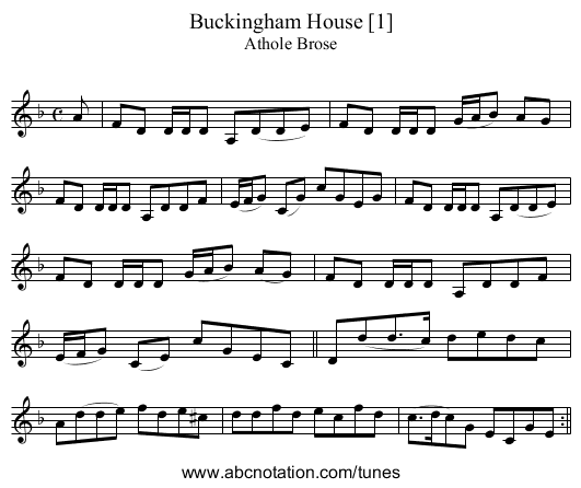 Buckingham House [1] - staff notation