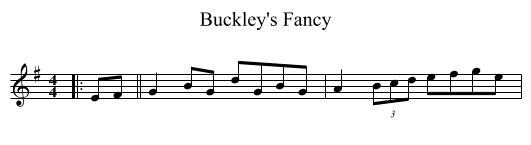 Buckley's Fancy - staff notation