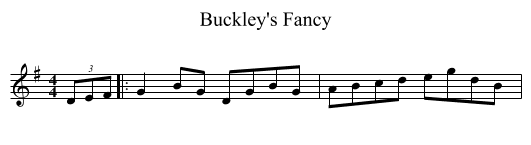Buckley's Fancy - staff notation