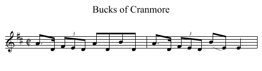 Bucks of Cranmore - staff notation