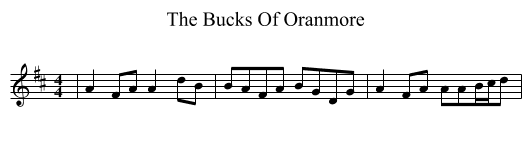 Bucks Of Oranmore, The  - staff notation
