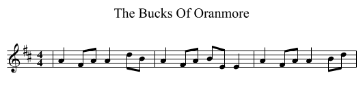 Bucks Of Oranmore, The  - staff notation