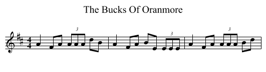 Bucks Of Oranmore, The  - staff notation