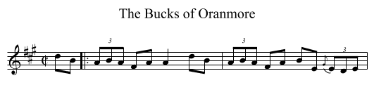 Bucks of Oranmore, The - staff notation