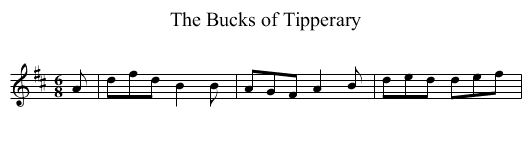 Bucks of Tipperary, The - staff notation