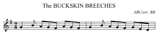 BUCKSKIN BREECHES, The - staff notation