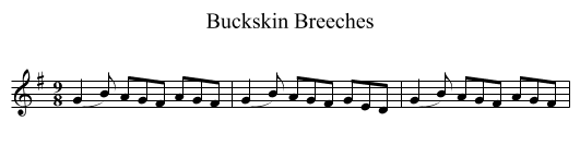 Buckskin Breeches - staff notation