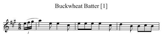 Buckwheat Batter [1] - staff notation
