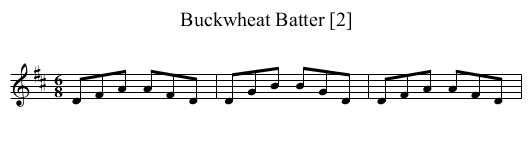 Buckwheat Batter [2] - staff notation