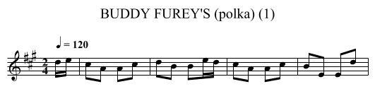 BUDDY FUREY'S (polka) (1) - staff notation