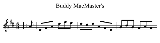 Buddy MacMaster's - staff notation