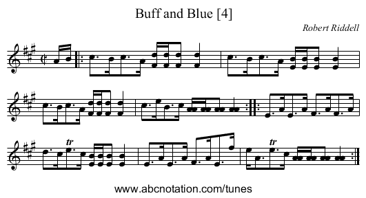 Buff and Blue [4] - staff notation