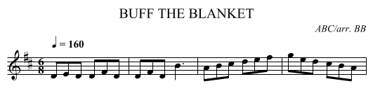 BUFF THE BLANKET - staff notation