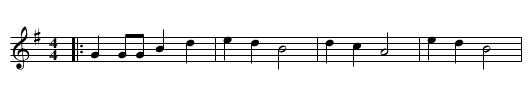 Buffalo Gals - staff notation