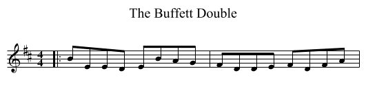 Buffett Double, The  - staff notation