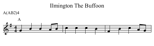Buffoon, Ilmington, The  - staff notation