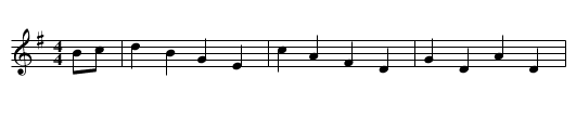 Bugbee's Hole - staff notation