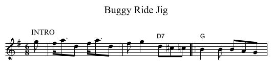 Buggy Ride Jig - staff notation