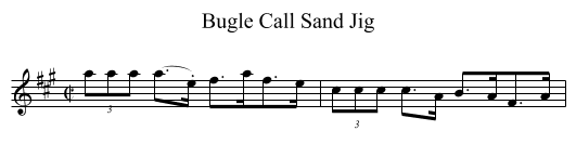 Bugle Call Sand Jig - staff notation